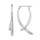 Simply Vera Vera Wang Crisscross Nickel Free Drop Earrings, Women's, Silver