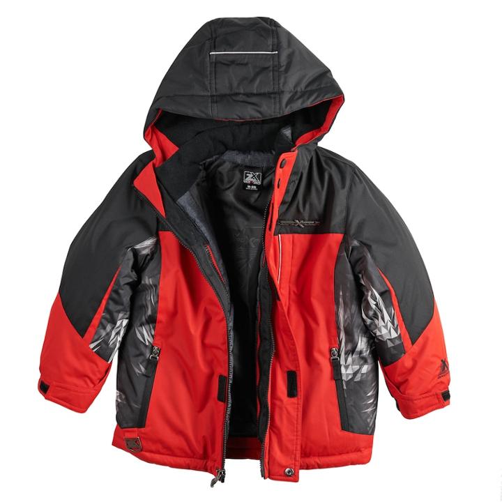 Boys 4-7 Zeroxposur 3-in-1 Storm System Heavyweight Hooded Jacket, Size: Large, Red
