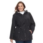 Plus Size D.e.t.a.i.l.s Reversible Hooded Jacket, Women's, Size: 3xl, Black