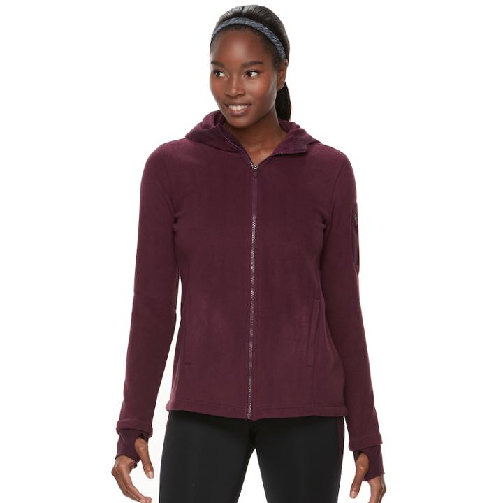 Women's Tek Gear&reg; Micro Fleece Zip-up Jacket, Size: Xl, Drk Purple