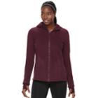 Women's Tek Gear&reg; Micro Fleece Zip-up Jacket, Size: Xl, Drk Purple