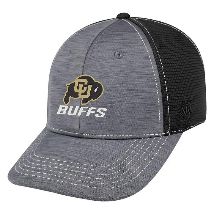Adult Top Of The World Colorado Buffaloes Upright Performance One-fit Cap, Men's, Med Grey