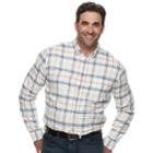 Big & Tall Croft & Barrow&reg; Regular-fit Flannel Woven Button-down Shirt, Men's, Size: L Tall, Light Grey