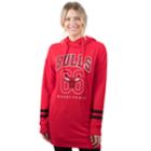 Women's Chicago Bulls Oversized Varsity Hoodie, Size: Large, Red