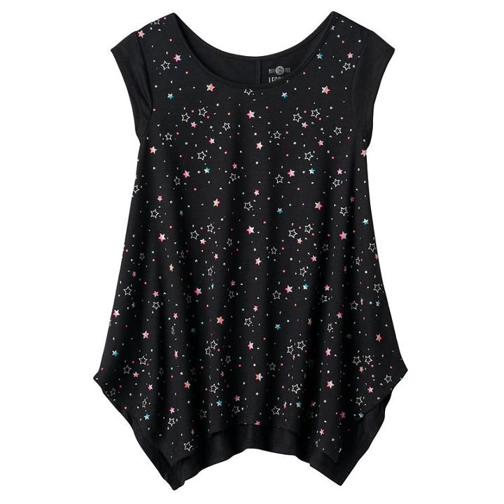 Girls 7-16 & Plus Size So&reg; Sharkbite Graphic Leggings Tee, Girl's, Size: 16 1/2, Oxford