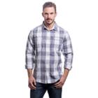 Men's Lee Classic-fit Plaid Textured Button-down Shirt, Size: Xxl, Silver