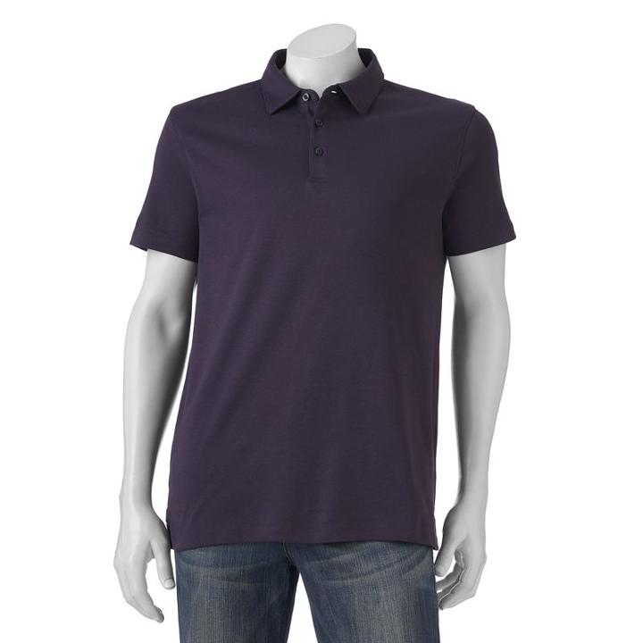 Big & Tall Apt. 9&reg; Solid Modern-fit Polo, Men's, Size: 3xl Tall, Purple
