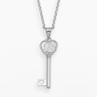 Insignia Collection Nascar Kyle Busch Sterling Silver 18 Heart Key Pendant, Women's, Size: 18, Grey
