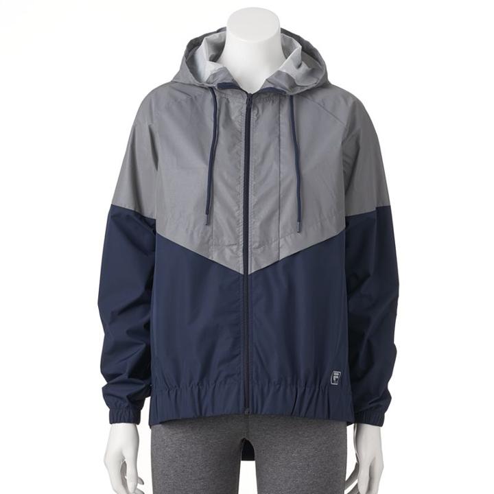 Women's Fila Sport&reg; Reflective Windbreaker Jacket, Size: Small, Blue (navy)