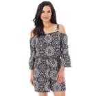 Women's Apt. 9 Off The Shoulder Crepe Romper, Size: Regular, Ovrfl Oth