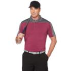 Men's Grand Slam On Course Colorblock Heathered Performance Golf Polo, Size: Xl, Purple