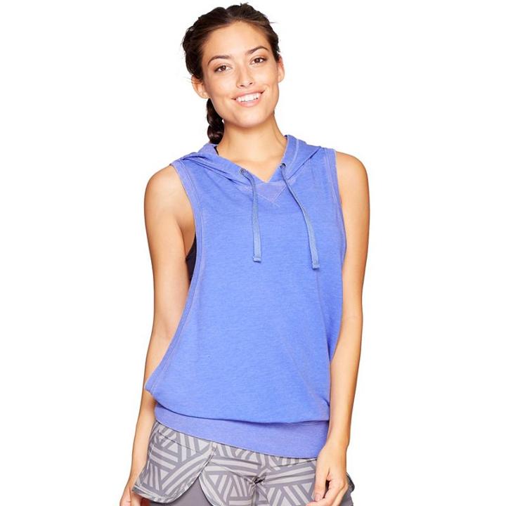 Women's Colosseum Commitment Sleeveless Hoodie, Size: Large, Dark Blue