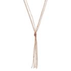 Lc Lauren Conrad Long Knot Y Necklace, Women's, Light Pink