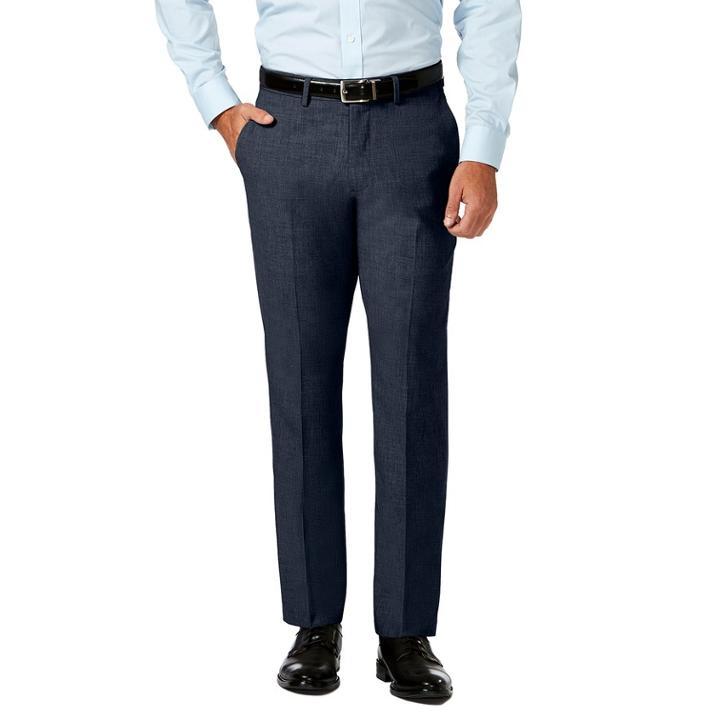 Men's J.m. Haggar Premium Slim-fit 4-way Stretch Flat-front Dress Pants, Size: 32x29, Blue