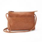 Ili Floral Embossed Leather Crossbody Bag, Women's, Brown Oth