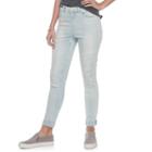 Juniors' Mudd&reg; Distressed Ankle Skinny Jeans, Teens, Size: 9, Light Blue