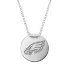 Philadelphia Eagles Sterling Silver Team Logo Disc Pendant Necklace, Women's, Size: 18, Grey