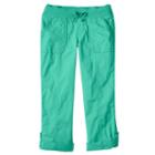 Girls 7-16 & Plus Size So&reg; Ribbed Waist Utility Pant Roll-tab Capris, Girl's, Size: 12, Turquoise/blue (turq/aqua)