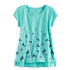 Girls 7-16 & Plus Size So&reg; Vented Hem Core Tee, Size: 7-8, Turquoise/blue (turq/aqua)