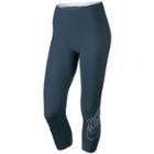 Women's Nike Futura Graphic 3/4 Tights, Size: Xs, Blue Other