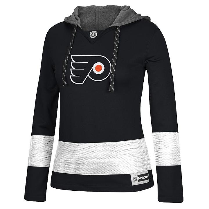 Women's Reebok Philadelphia Flyers Hooded Jersey Tee, Size: Xxl, Multicolor