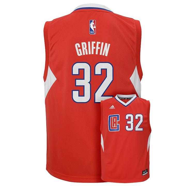 Boys 8-20 Adidas Los Angeles Clippers Blake Griffin Nba Replica Jersey, Boy's, Size: Xl(18/20), Red