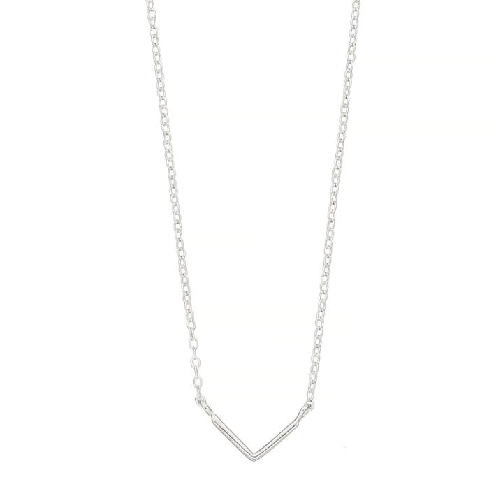 Love This Life Sterling Silver Chevron Bar Necklace, Women's