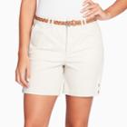 Women's Gloria Vanderbilt Violet Twill Shorts, Size: 14, Brown