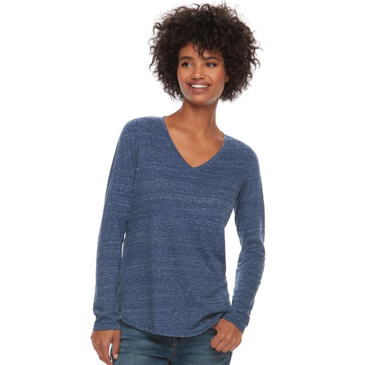 Women's Sonoma Goods For Life&trade; Essential V-neck Tee, Size: Xs, Dark Blue