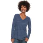 Women's Sonoma Goods For Life&trade; Essential V-neck Tee, Size: Xs, Dark Blue