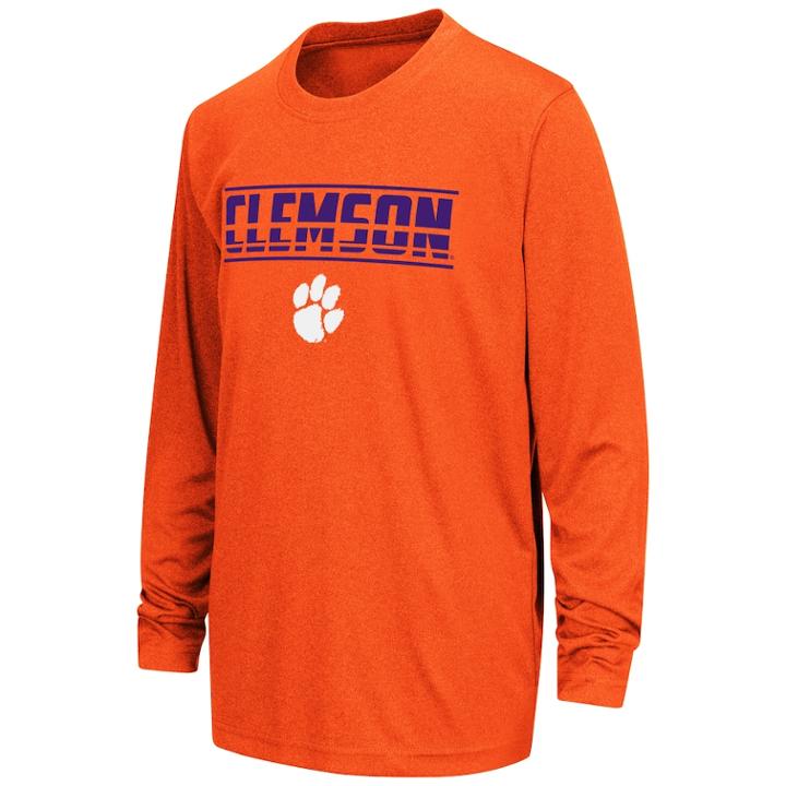 Boys 8-20 Clemson Tigers Drone Tee, Size: M(12/14), Drk Orange