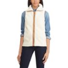 Women's Chaps Faux-shearling Vest, Size: Medium, Natural