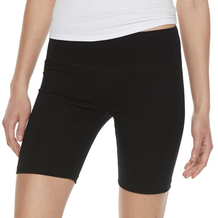 Juniors' So&reg; Bermuda Yoga Shorts, Teens, Size: Small, Black
