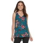 Women's Apt. 9&reg; V-neck Georgette Tank, Size: Small, Dark Blue