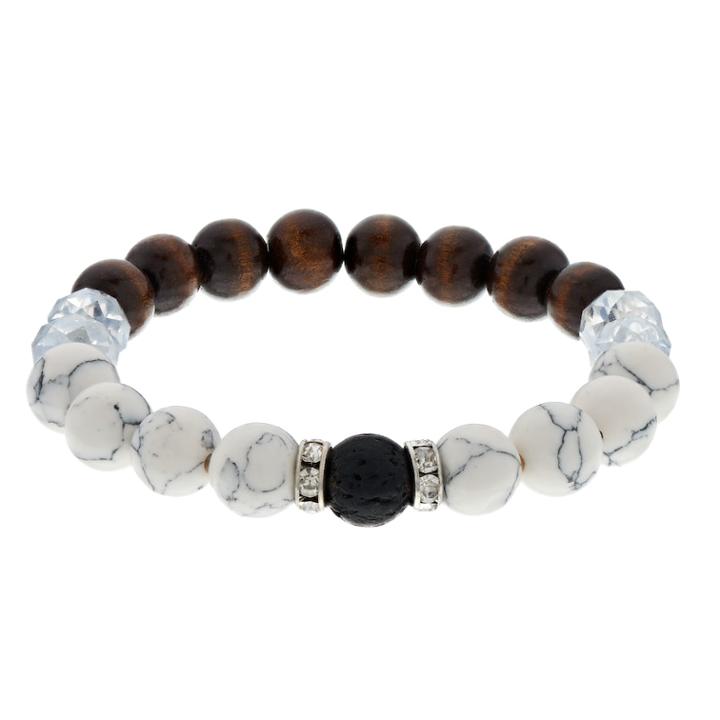 Believe In Marble Bead Lava Stone Essential Oil Bracelet, Women's, Multicolor