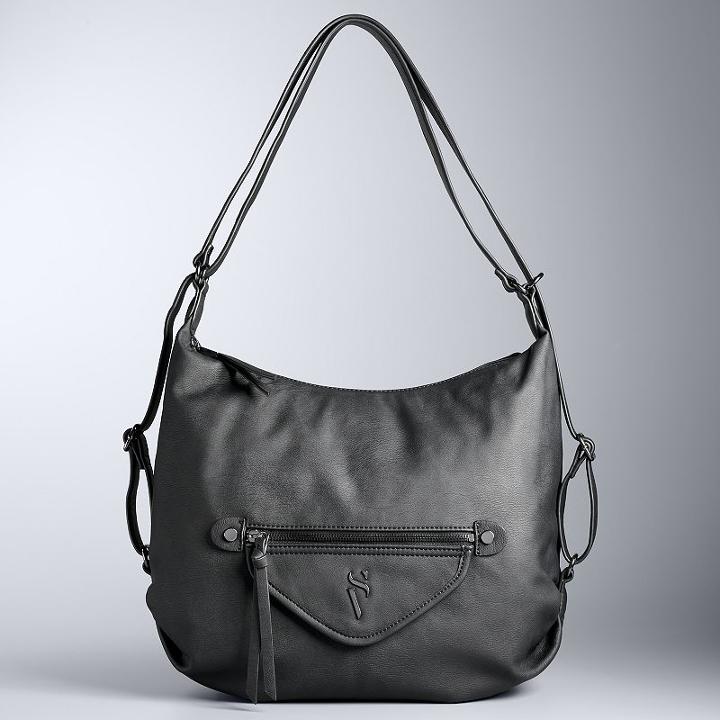 Simply Vera Vera Wang Parlin Hobo, Women's, Black