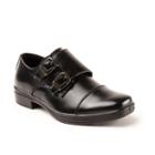 Deer Stags Wit Boys' Cap Toe Monk Strap Dress Shoes, Boy's, Size: Medium (1), Black