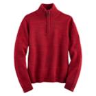 Boys 4-20 Chaps Quarter-zip Marled Sweater, Size: 14-16, Med Red