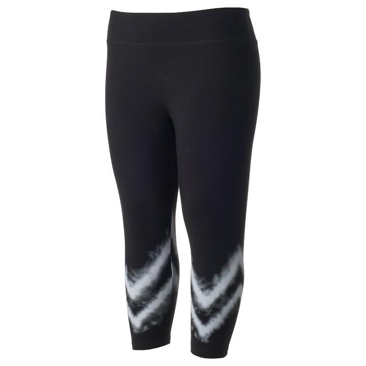 Juniors' Plus Size So&reg; Tie-dye Yoga Capri Leggings, Girl's, Size: 3xl, White