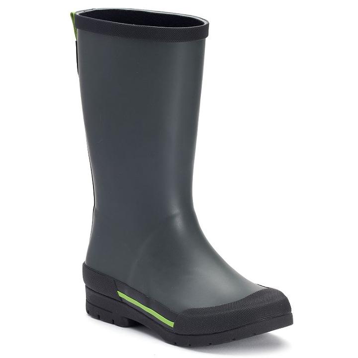 Western Chief Classic Ex Boys' Waterproof Rain Boots, Boy's, Size: 2, Grey (charcoal)
