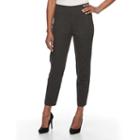 Women's Dana Buchman Ponte Ankle Dress Pants, Size: Xl, Grey (charcoal)