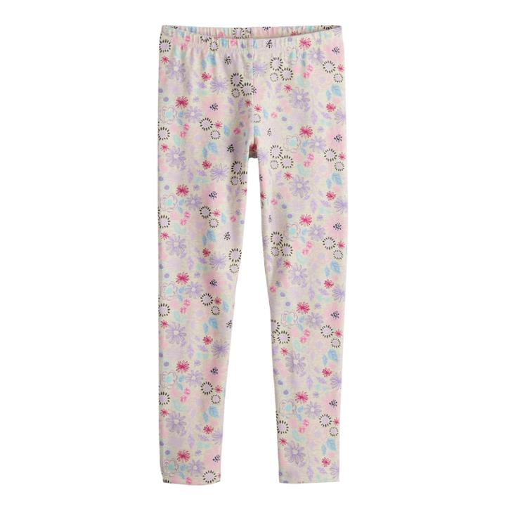 Girls 4-10 Jumping Beans&reg; Print Full-length Leggings, Size: 5, Lt Beige
