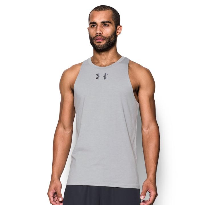Men's Under Armour Baseline Tank, Size: Large, Dark Grey