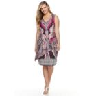 Plus Size World Unity Wrap Overlay Dress, Women's, Size: 2xl, Brt Pink