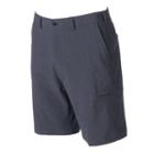 Men's Pebble Beach Marled Woven Performance Golf Shorts, Size: 34, Black