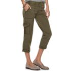 Women's Sonoma Goods For Life&trade; Utility Capri Pants, Size: 16, Green