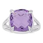Stella Grace Sterling Silver Amethyst & White Topaz Ring, Women's, Size: 7, Purple