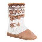 Muk Luks Cheryl Women's Slipper Boots, Size: 8, Beig/green (beig/khaki)