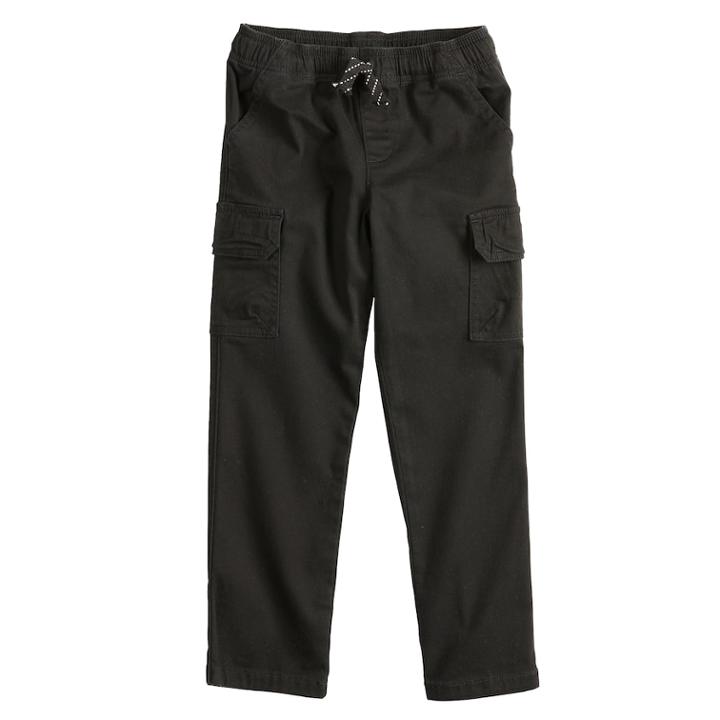 Boys 4-12 Jumping Beans&reg; Twill Cargo Pants, Size: 6, Black