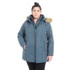 Plus Size Fleet Street Faux-fur Hooded Jacket, Women's, Size: 3xl, Turquoise/blue (turq/aqua)